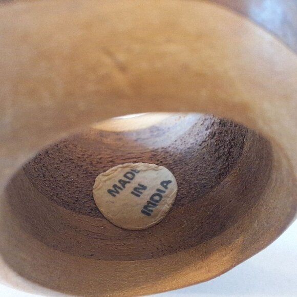 Wooden Fish Napkin Rings India Carved Eyes Faces Nautical Sea Beach Shore Island - Picture 4 of 7